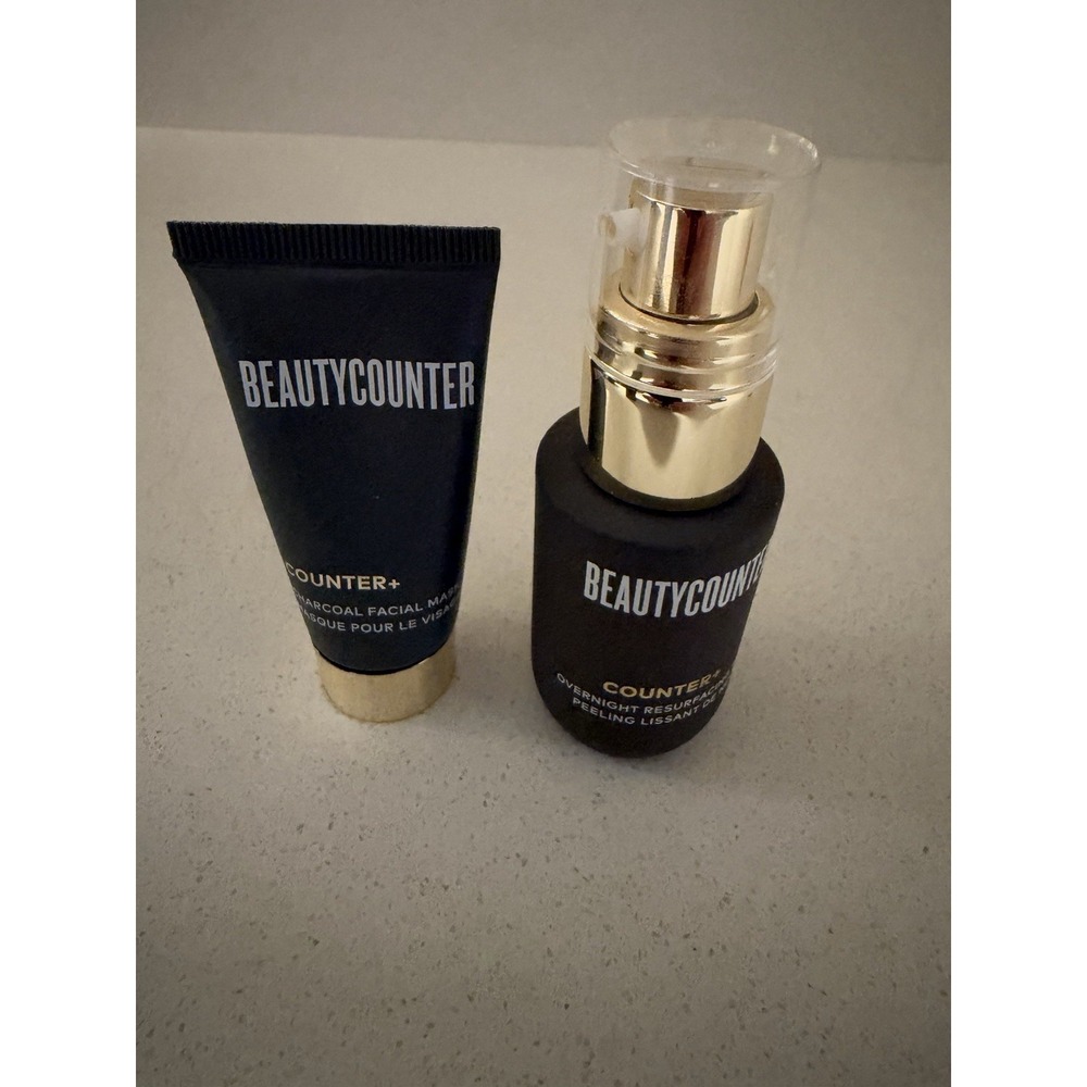 BEAUTYCOUNTER Think Clean Welcome Set Overnight Peel / Charcoal Face Mask 15ml